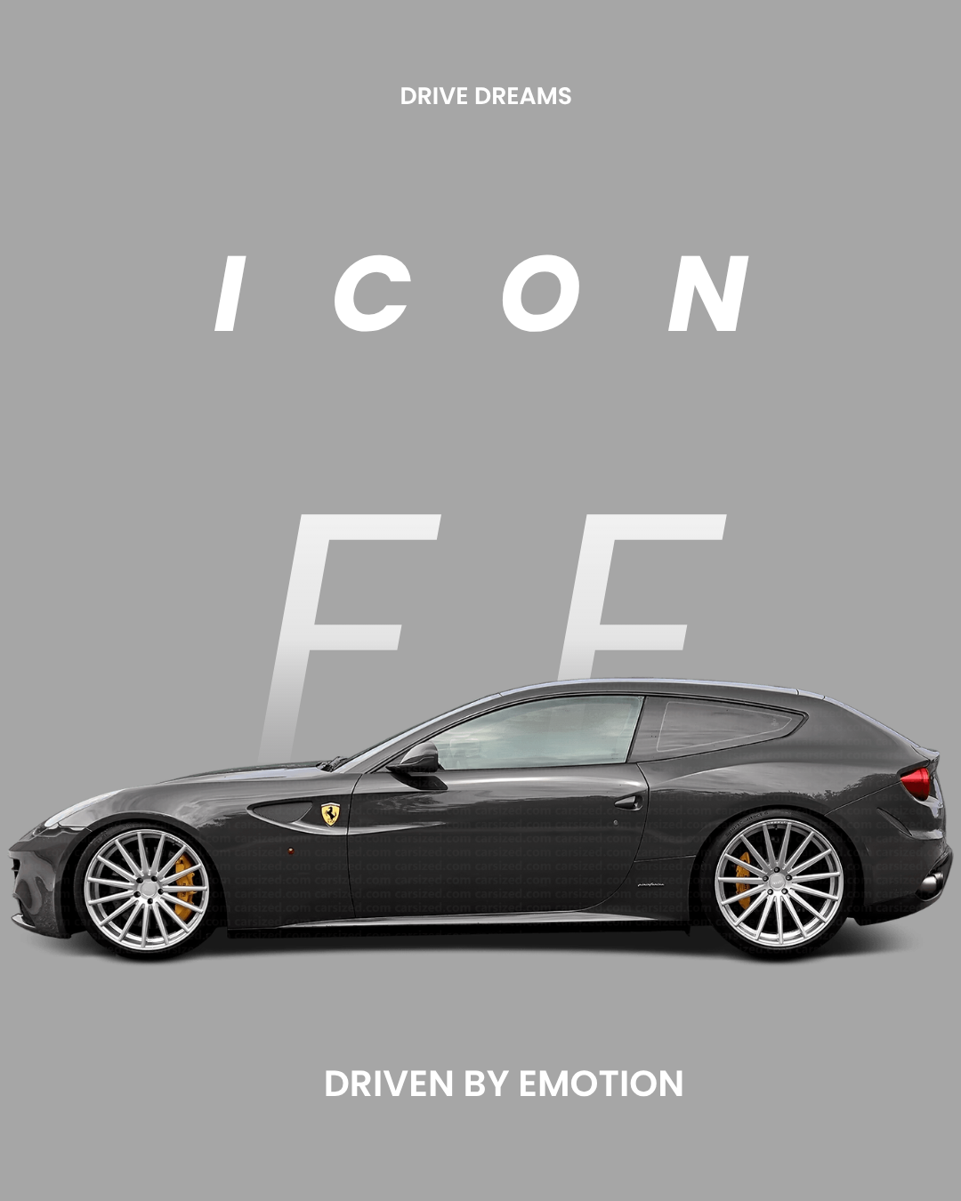 Drive Dreams – Red ICON Poster (Digital)